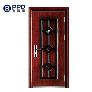 Phipulo 2020 Modern Design Cheapest Price Wrought Iron Door Used Metal Security Steel Door