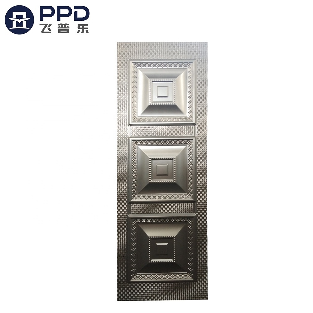 Factory Wholesale New Design Metal Steel Door Surface Skin Manufacturer Customized Steel Entry Door Panel