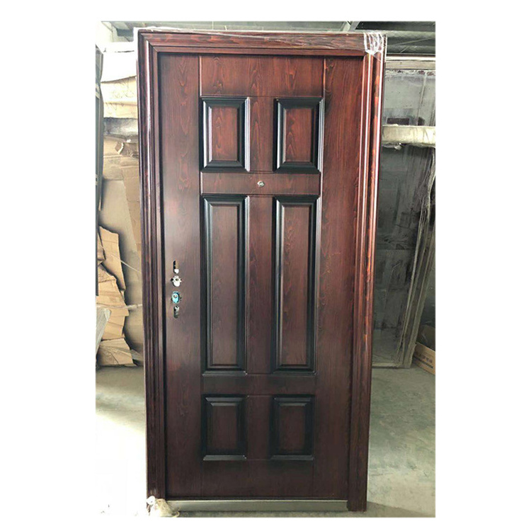 Wholesale Steel Security Door Modern Entry Door Exterior Fancy Steel Door