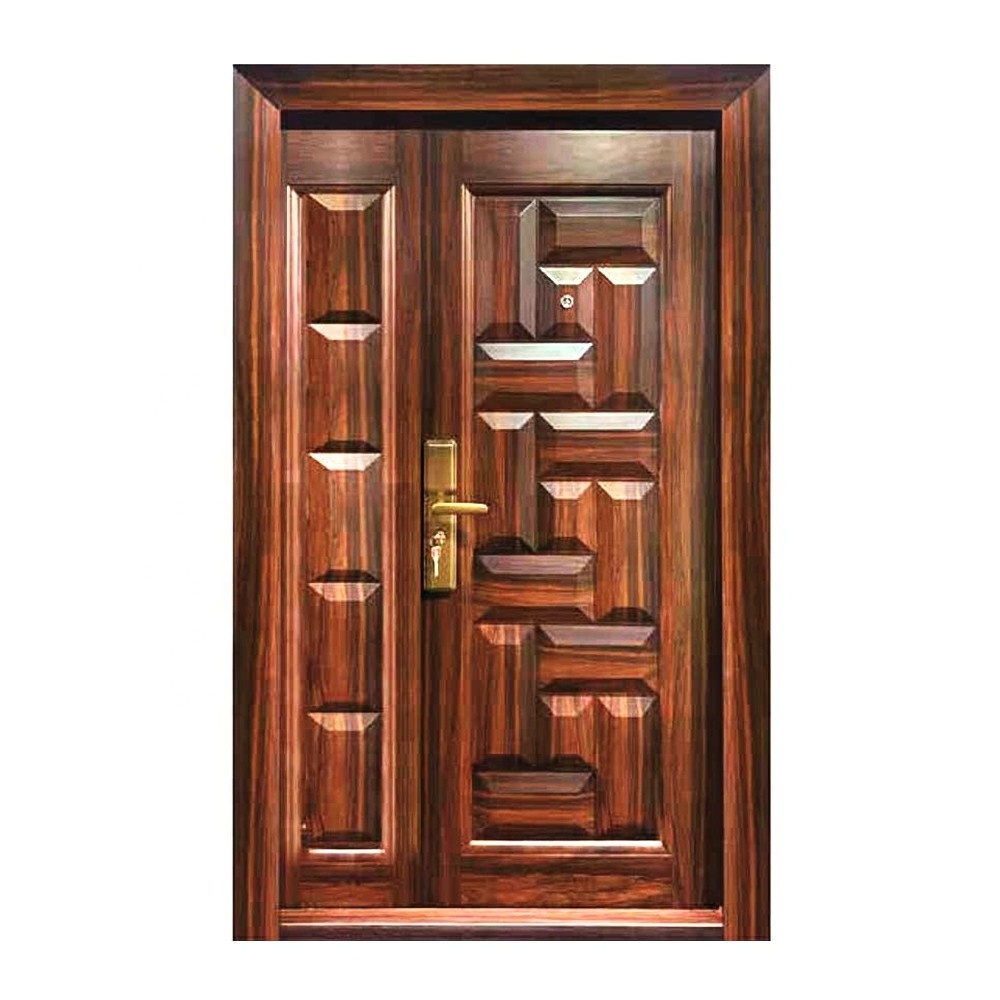 Modern Burglar One and Half Mother and Son Safety Exterior Security Entry Steel Door For Home