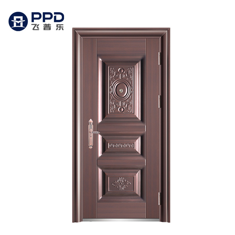 Phipulo 2020 Modern Design Cheapest Price Wrought Iron Door Used Metal Security Steel Door