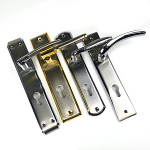 Modern Aluminium Accessories privacy door handles silver shell silent heavy duty door handles