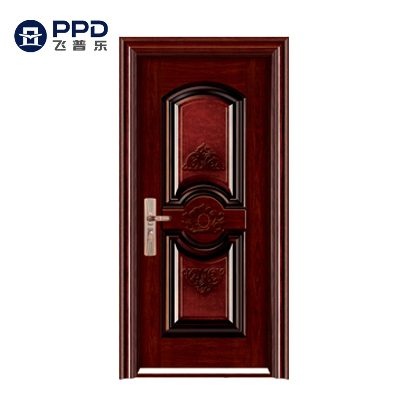 Phipulo 2020 Modern Design Cheapest Price Wrought Iron Door Used Metal Security Steel Door