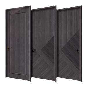 Factory Customized Modern Design Melamine Wooden Door Project Hotel Interior Medium Density Fiberboard Room Wooden Door