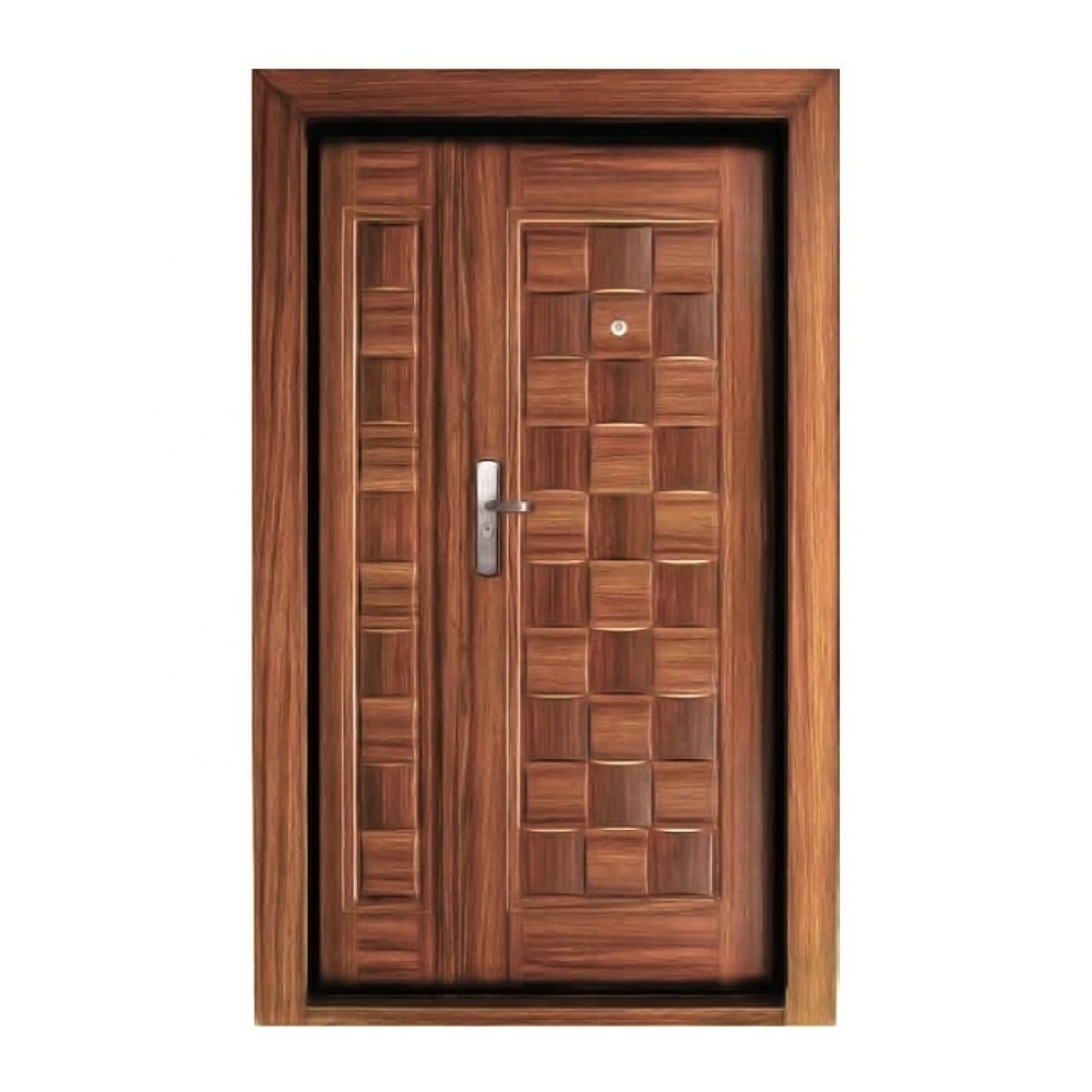 Modern Burglar One and Half Mother and Son Safety Exterior Security Entry Steel Door For Home