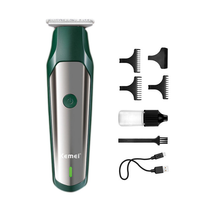 KM-5097 Electric clippers oil head carving clippers small and portable USB fast charging lithium battery hair clippers wholesale