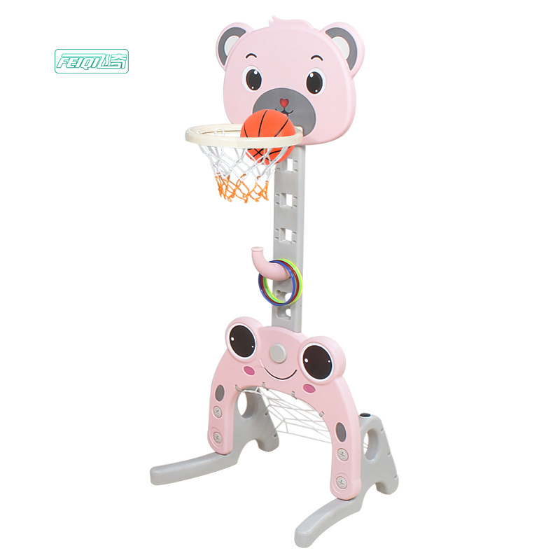 Feiqitoy New multifunction kids indoor plastic portable children mini basketball ring stand