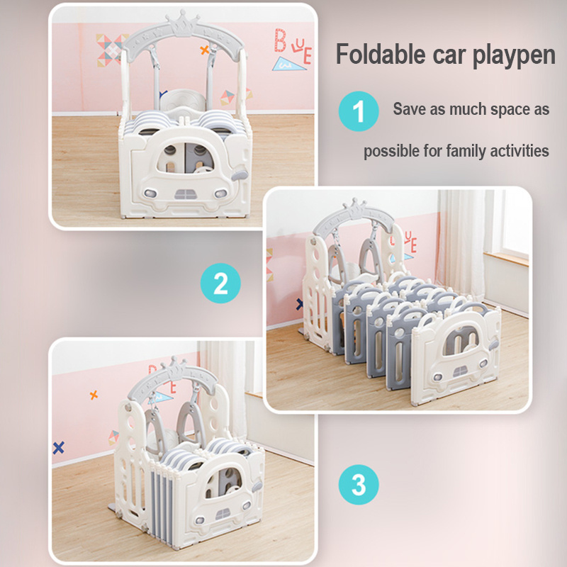 Feiqitoy plastic playard portable indoor game outdoor gate pen play yard safety fence kids baby playpens