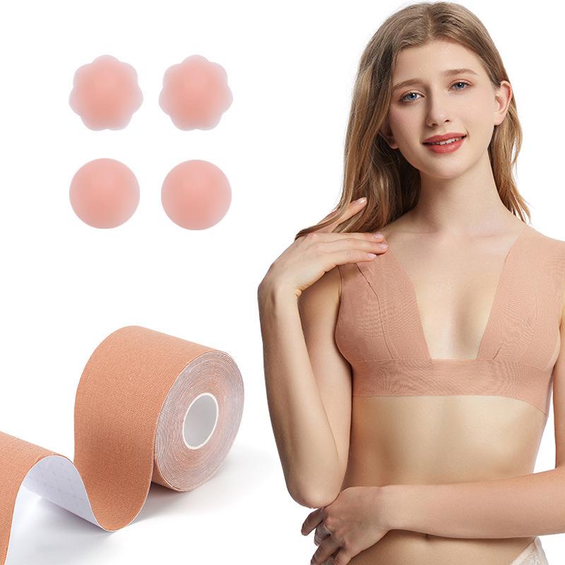 Waterproof adhesive roll breast lift Bra Tape pie can be reused with upward lift breast tape and nipple cover