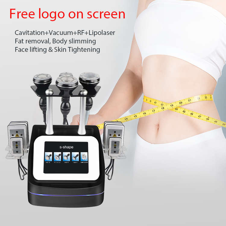 Professional 9 in 1 cavitation 80K 40k ultrasonic S shape cavitation 30K vacuum rf body slimming machine For beauty salons