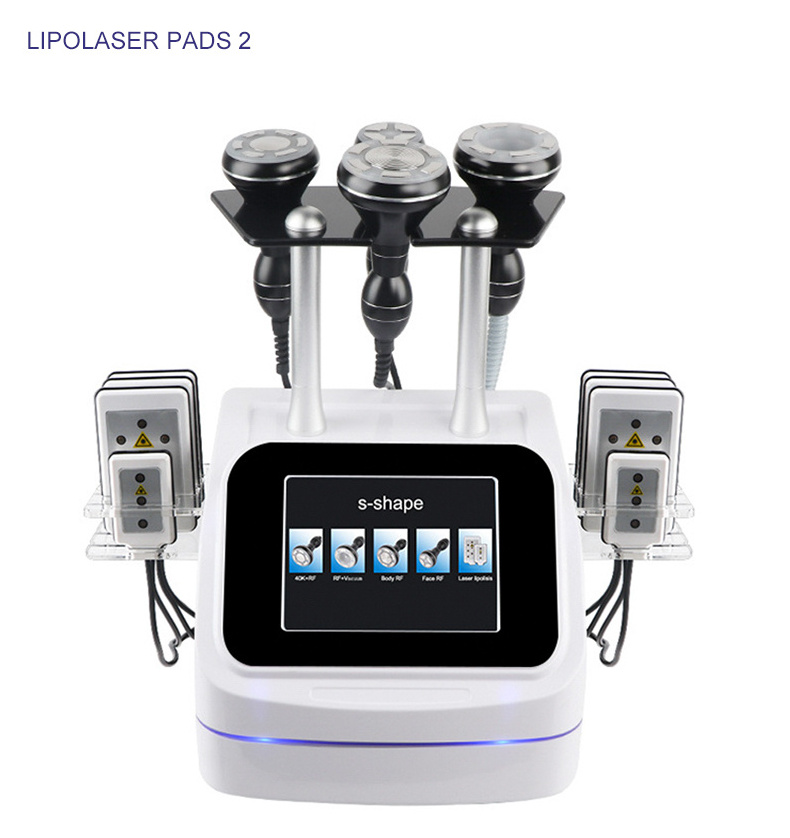 S shape cavitation 25K 40K Lipo laser 9 in 1 vacuum cavitation rf fat removal body slimming 80k cavitation machine