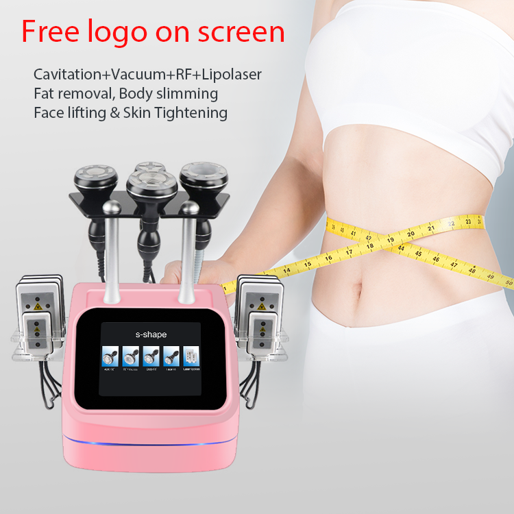 S shape cavitation 25K 40K Lipo laser 9 in 1 vacuum cavitation rf fat removal body slimming 80k cavitation machine