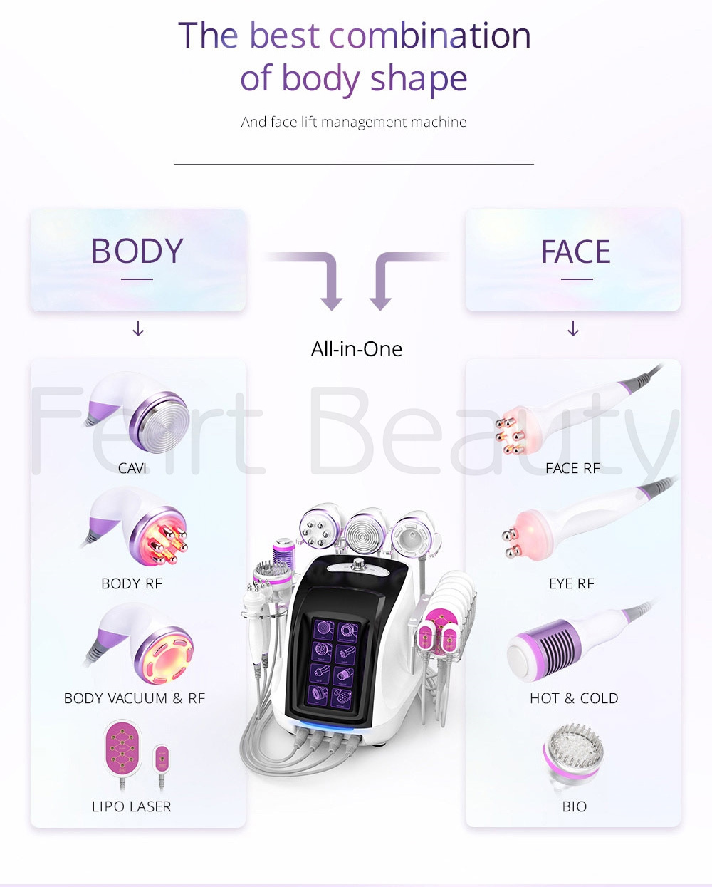 Fat loss body slimming face mini vacuum ultrasound RF 6 in 1 s-shape 25k 40k cavitation machine 80k