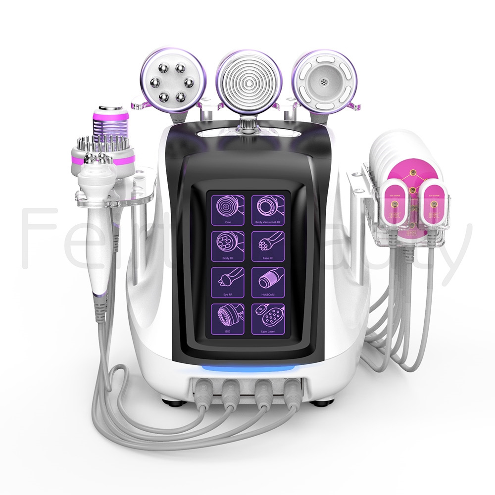 Fat loss body slimming face mini vacuum ultrasound RF 6 in 1 s-shape 25k 40k cavitation machine 80k