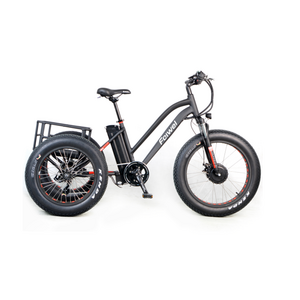 24 inch electric trike Fat tire electric bike 3 wheel Electric Tricycle three wheels adult cargo electric bike with basket