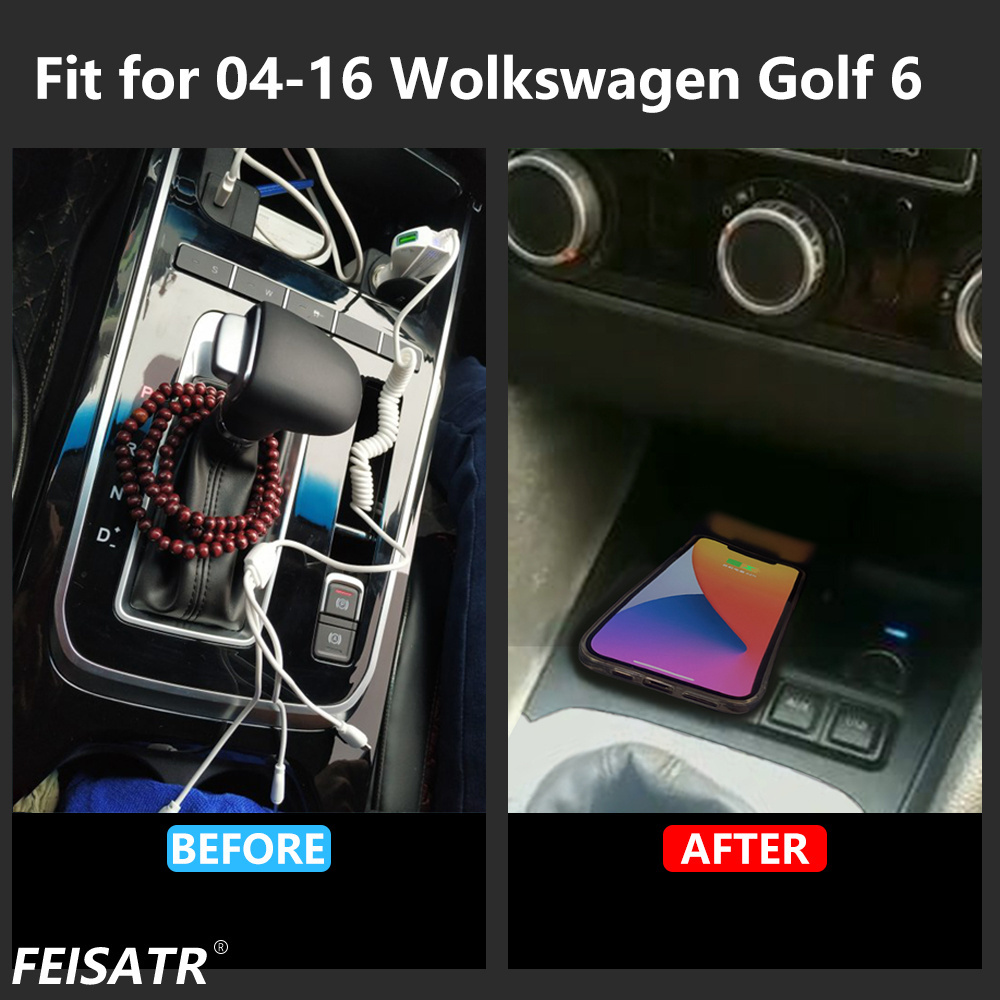 Qi Wireless Fast Charging for  Volkswagen  MK6 GOLF VI ,SCIROCCO,Jetta A5