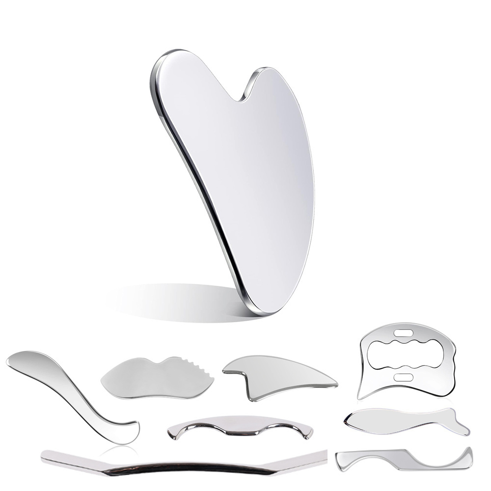 304 Stainless Steel Gua Sha Facial Tool Massage Scraper Guasha Stainless Steel for Face Lifting