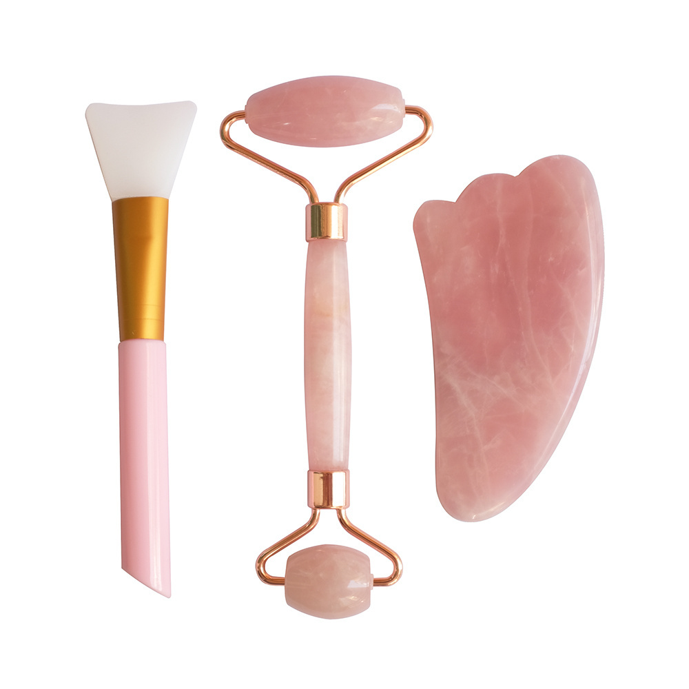 Chinese Facial massage Jade Face Roller and Jade Gua Sha for facial Lift