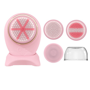 4 Replaceable Heads Multifunctional Face Brush Exfoliating Spin electric face cleansing brush