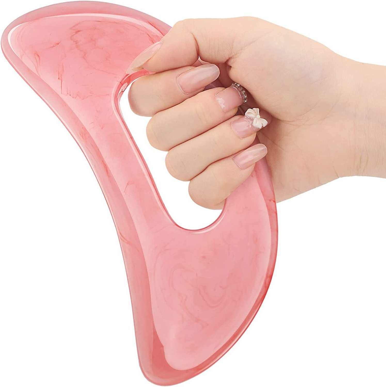 Anti Cellulite Resin Body Gua Sha Massage Tool with Handle Guasha Scraping Therapy Tool for Back Neck Face Leg Massage