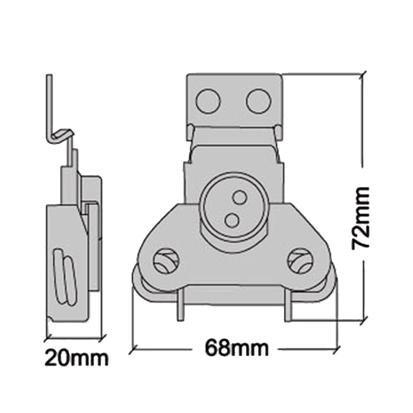 FAYSHING Butterfly twist latch iron keeper toggle clamp 2.83-inch  FS1129