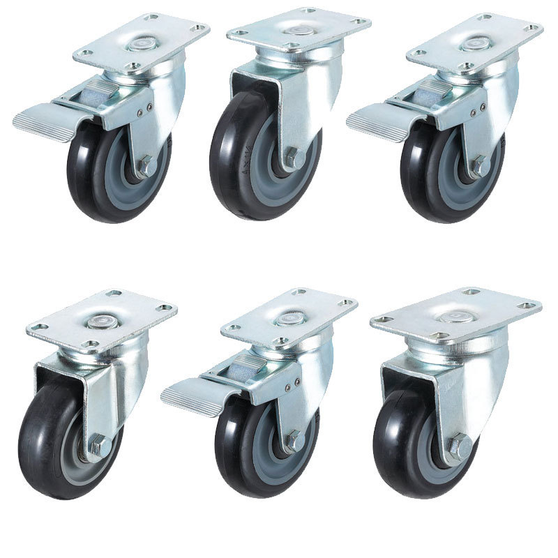 Galvanized Industrial Trolley Casters Wheels Heavy Duty Cast Iron Castor Wheel