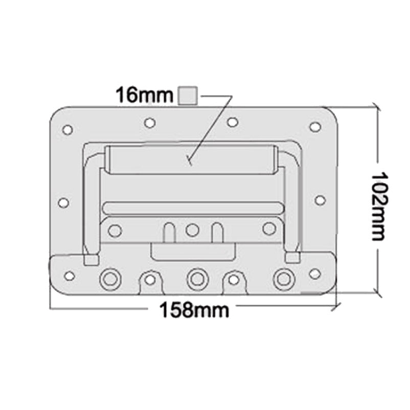 Professional Tool Case Hardware Handles Accessories Recessed Spring Loaded Dish Handle for ATA Flight Case