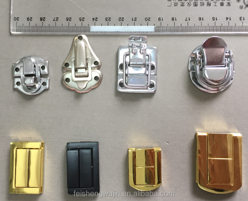 Nickle Color Small jewelry box locks  locks Lid Latch Catch buckle latch with Key