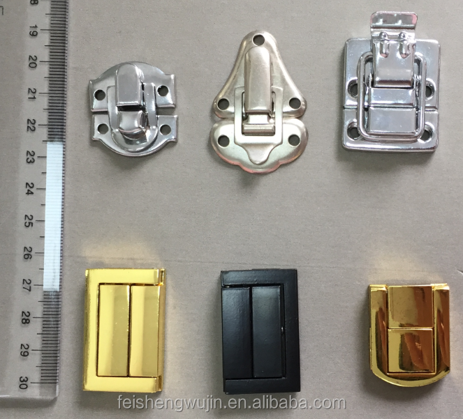 Nickle Color Small jewelry box locks  locks Lid Latch Catch buckle latch with Key