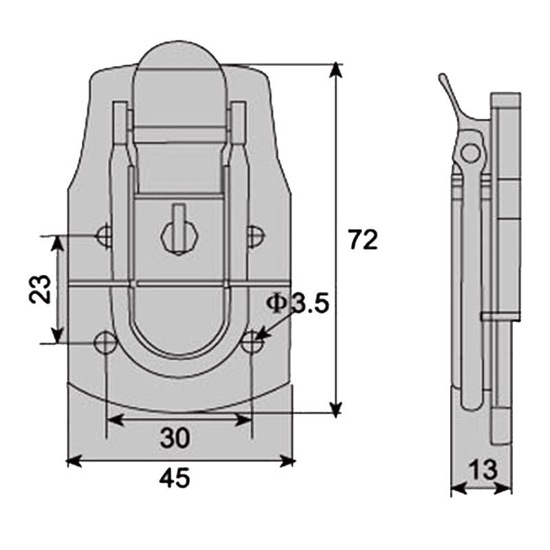 Brazil type hard case parts flight case hardware lock fitting twist latch for suitcase FS1003