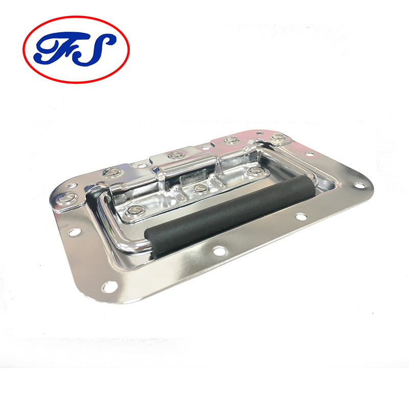 Spring Loaded Recessed Handle  Butterfly Latch Chest Spring Handle for Flight Road Case Chest Hardware FS-2065