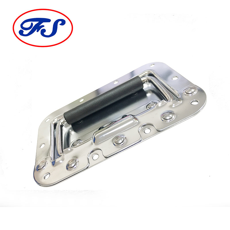 Spring Loaded Recessed Handle  Butterfly Latch Chest Spring Handle for Flight Road Case Chest Hardware FS-2065