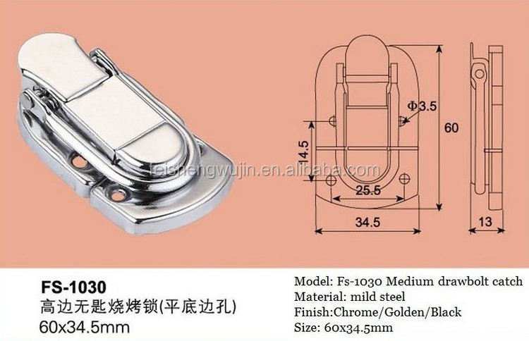 Metal iron small lock for crate box