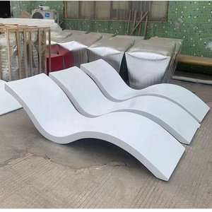 outdoor fiberglass frp tanning water aqua in swimming pool lounge chairs tumbona de fibra de vidrio sun lounger for sun shelf