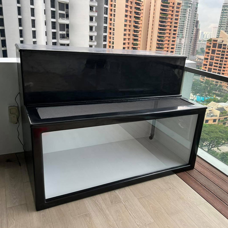 Low price cheap extra large fiberglass portable lightweight outdoor glass window modern beautiful aquarium koi fish tank pond