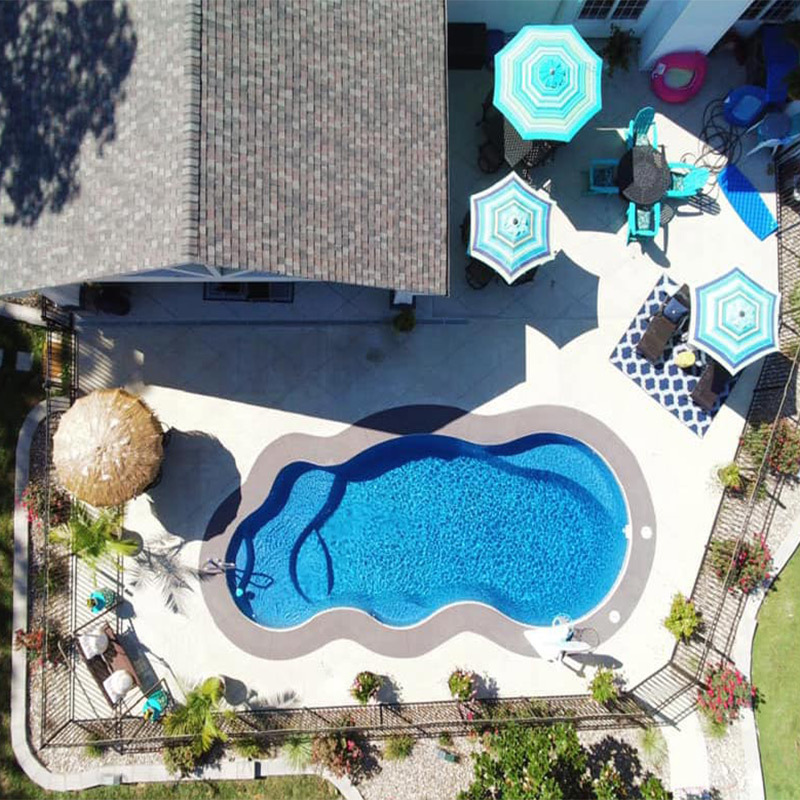 Outdoor custom fiberglass large big size swim spa swimming pool price frp shell jacuzzi prefab in above ground swimming pool