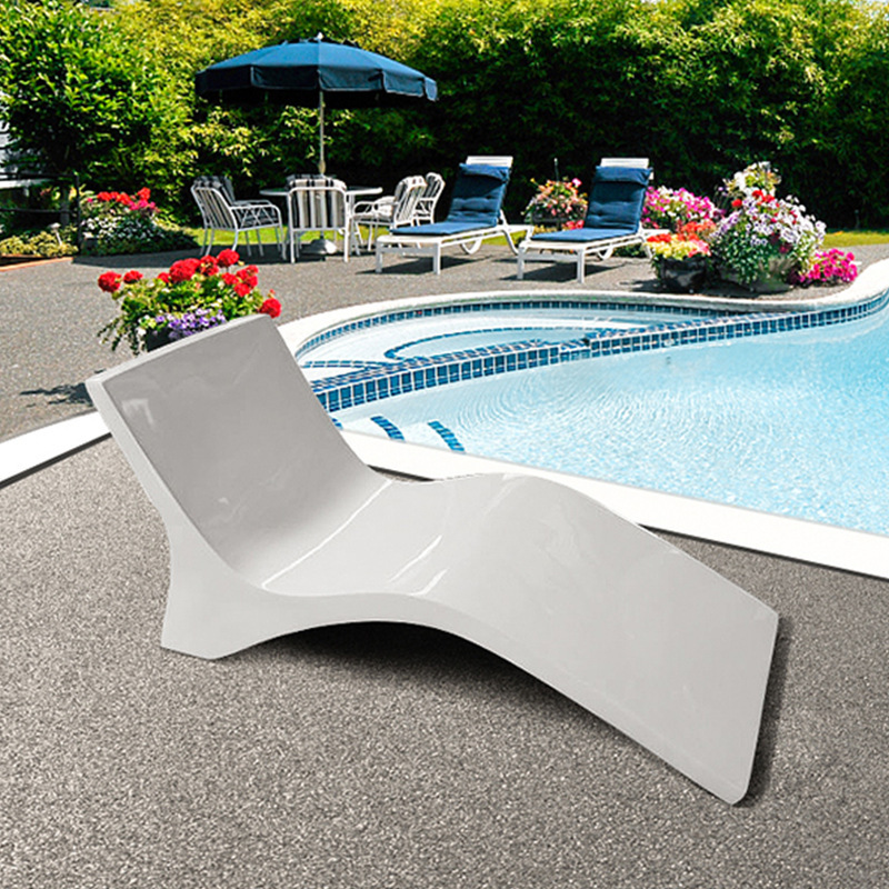 NEW Modern Tanning Ledge In-pool Outdoor Furniture FRP Fiberglass Swimming Pool Beach Lounger Sunbed Sun Bed Chaise Lounge Chair