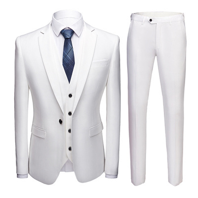 Feishiluo Groom  suits for men High Quality for Wedding Party Men Print business suits set 3 pieces jacket vest pants