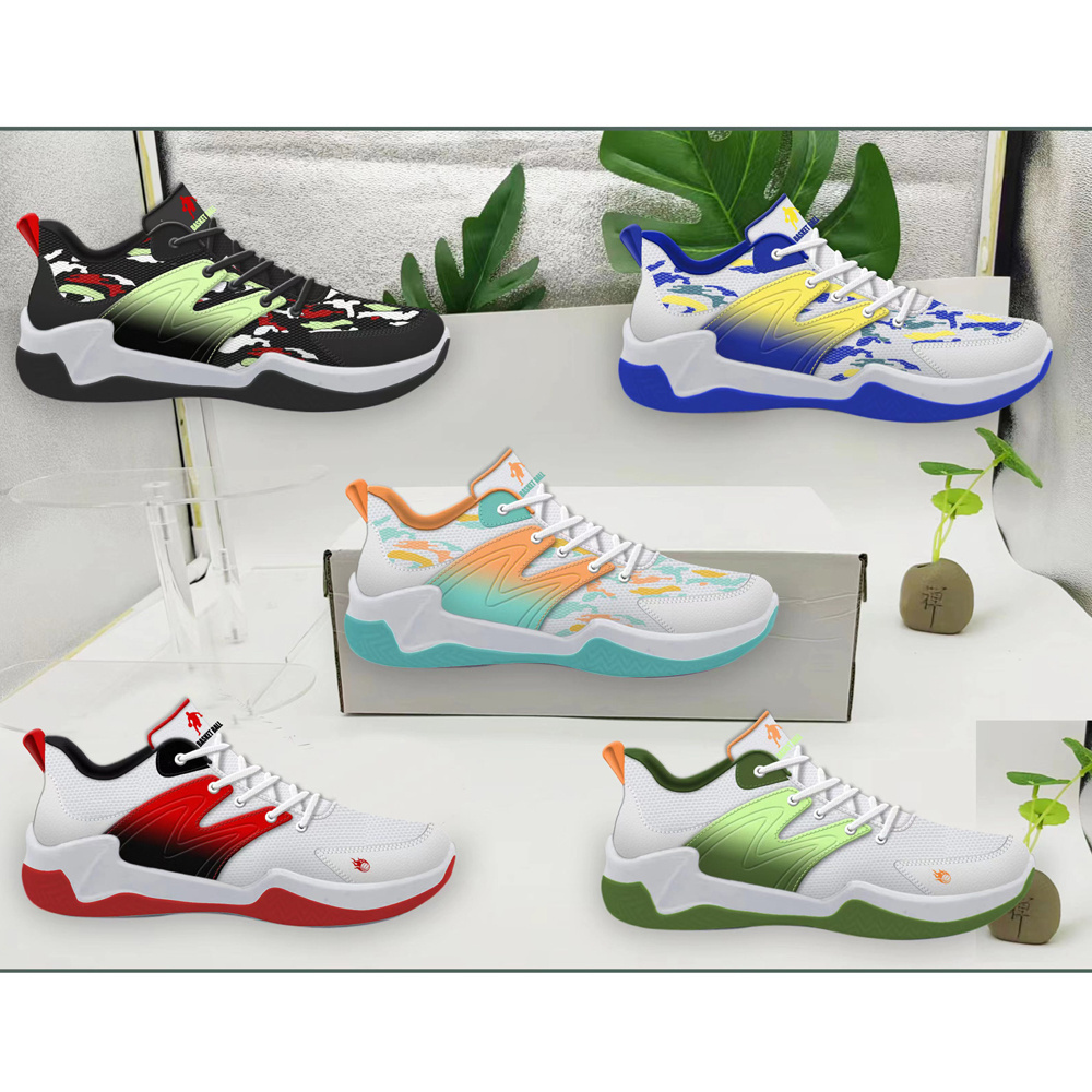 New Model Wear-resisting sports Shoes Fashion Custom Basketball Shoes Lace-up children Basketball Shoes