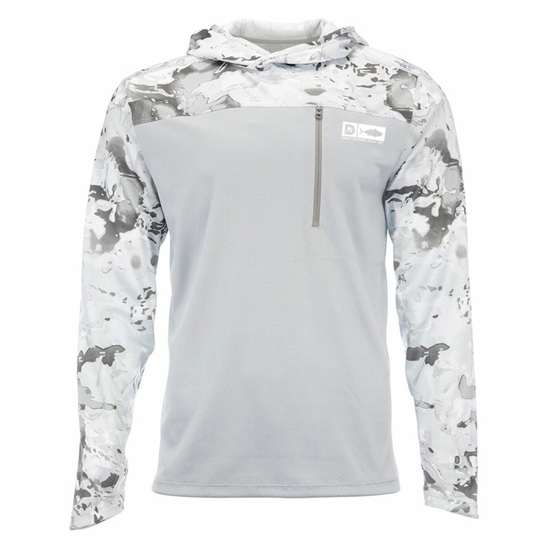 wholesale Camo fishing shirts with hood sublimated long sleeve fishing shirts Marsh wear fishing shirt