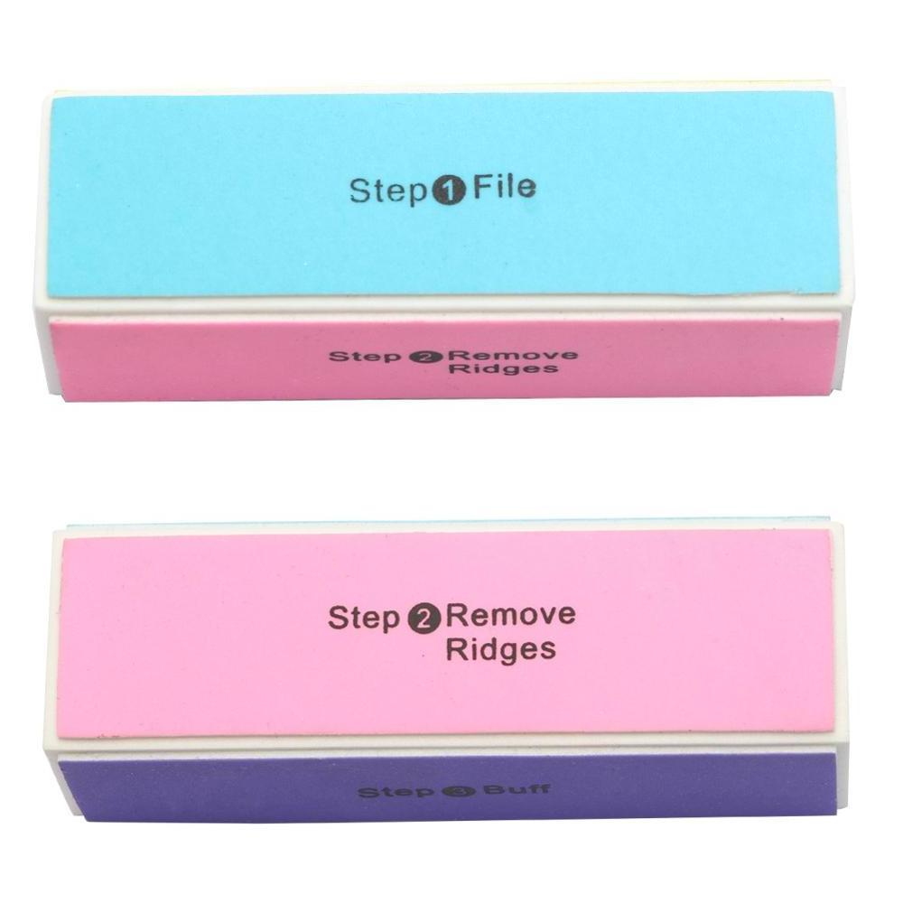 OEM nail file tools manufacturer wholesale custom printed 4 side nail buffer block