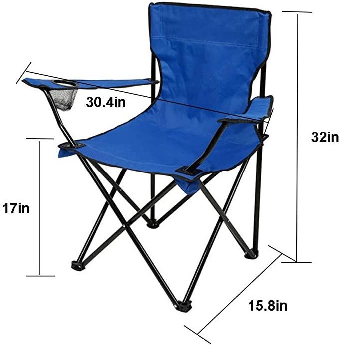 Outdoor Indoor Fabric Folding Camping Mesh Chairs With Arms