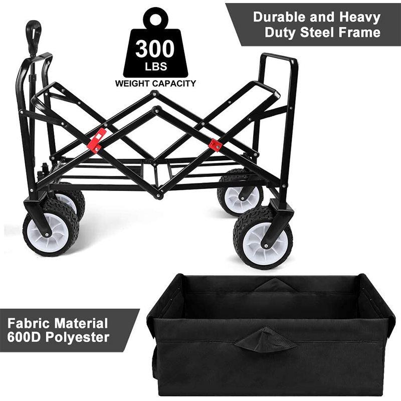 Good quality factory directly hot sell Mini Camping folding outdoor utility  folding wagon with canopy