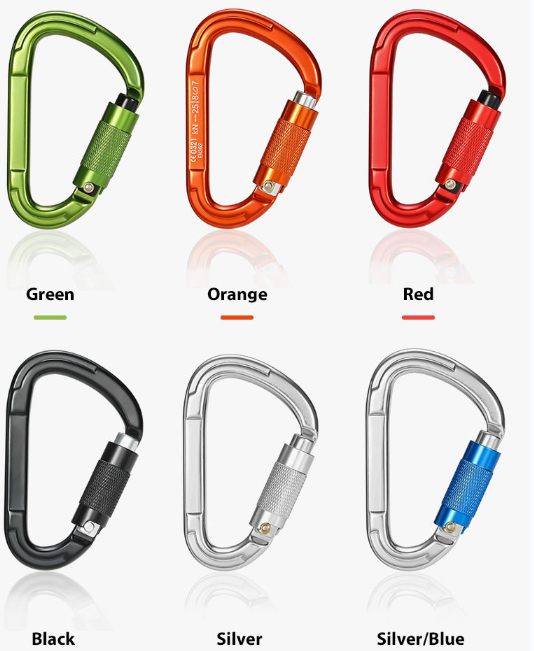 Factory Wholesale CE Certified Auto Lock 25KN Rock Climbing Rope Carabiners