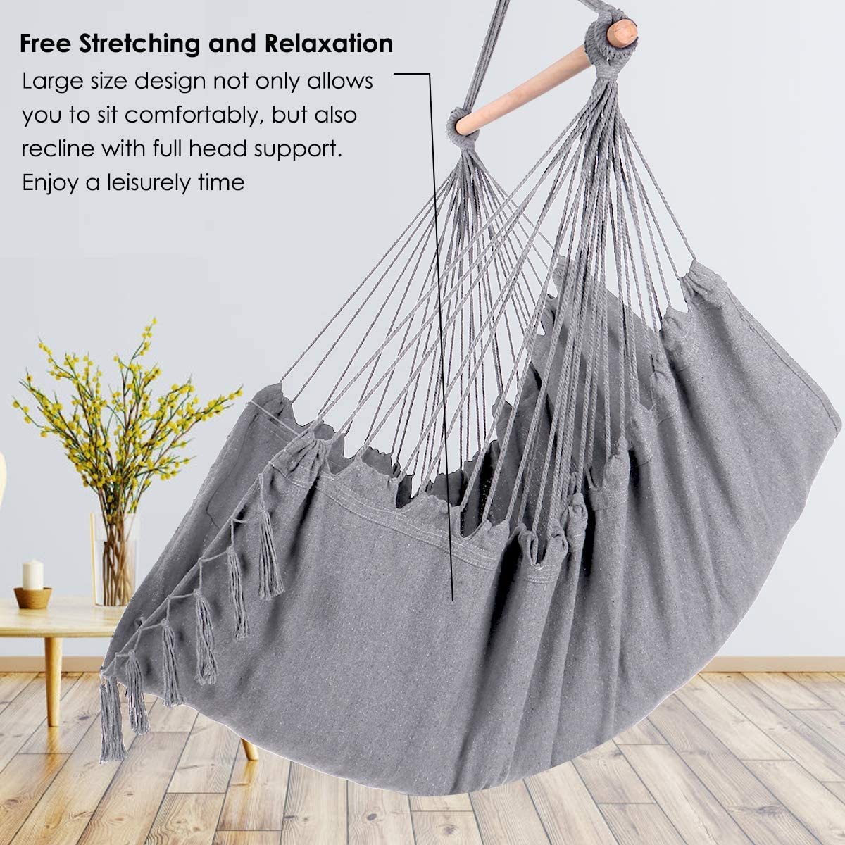 Feistel Hanging Rope Swing Outdoor Indoor hanging chair macrame swing rope round hammock chair