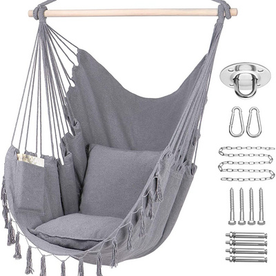 Feistel Hanging Rope Swing Outdoor Indoor hanging chair macrame swing rope round hammock chair