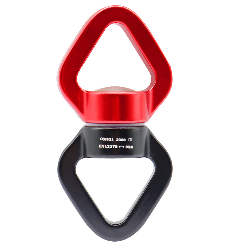 30kN Bearing Swing Swivel Device 360 Rotational Hanging Swivel Hook with 2 Carabiners Connector for Aerial Yoga