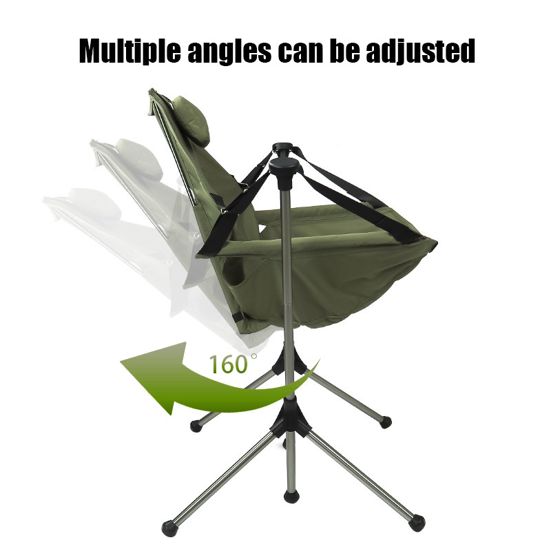 Luxury Portable Adjustable Collapsible Reclining Hammock Chair Folding Outdoor Fishing Padded Swinging Camping Rocking Chairs