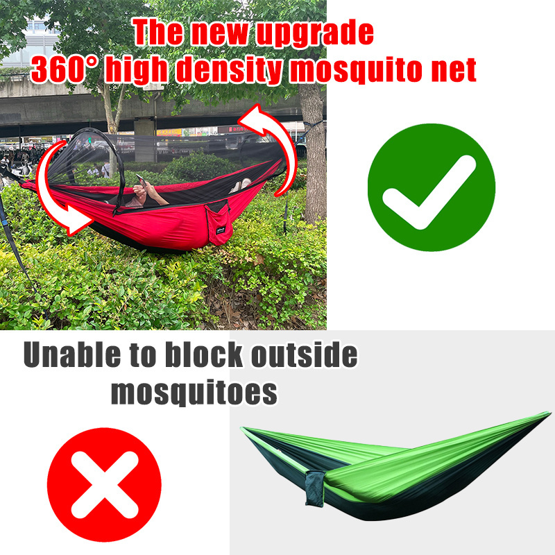 Hold Up to 772lbs Lightweight Double Garden Hammock with Mosquito Net Hanging Hammocks