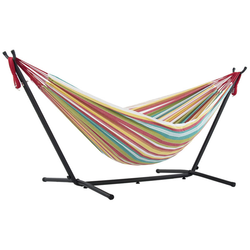 Colorful Cotton Canvas Durable Hammock Frame Hammock Chair Stand Garden Hammock